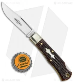 GEC Tidioute Cutlery #83 Tascosa Lockback Knife - Dark Brewed Jigged Bone -Knife Promotional Store GEC Tidioute Cutlery 83 Tascosa LB Dark Brewed Jigged Bone Satin BHQ 134001 jr bottlecap