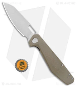 Gerber Slimsada Frame Lock Knife Olive Micarta (3.45" Stonewash) -Knife Promotional Store Gerber Slimsada Frame Lock Folding Knife Olive Micarta Stonewash BHQ 176978 KC bottlecap 2