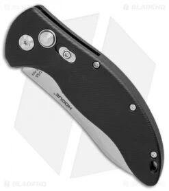 Hogue Knives EX-A04 Upswept Automatic Knife Matte Black (3.5" Tumbled) -Knife Promotional Store Hogue Knives EX A04 Upswept matte black tumbled BHQ 72287 er spine