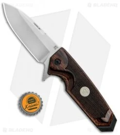 Hogue Sig Sauer EX-02 Spear Point Flipper Knife Reinforced Walnut (3.75" SPB) -Knife Promotional Store Hogue Sig Sauer EX 02 SP Reinforced Walnut SPB 36214 BHQ 88736 jr bottlecap