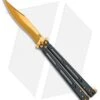 Hom Design Basilisk Elite Balisong Butterfly Knife PVD Ti (4.6" Gold) -Knife Promotional Store Hom Design Basilisk Elite PVD Ti Gold BHQ 78193 er