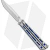 Hom Design Chimera Plus Balisong Knife Satin Ti/Blue G-10 (4.75 Two-Tone) -Knife Promotional Store Hom Designs Chimera Plus Butterfly Knife Ti Blue G 10 TT BHQ 100561 jr