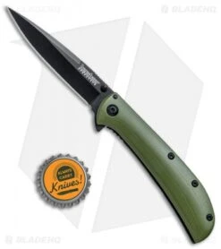Kershaw Al Mar AM-3 Assisted Opening Knife Green G-10 (3" Black) 2335GRNBLK -Knife Promotional Store Kershaw Al Mar AM 3 Green G 10 Black 2335GRNBLK BHQ 71075 jr bottlecap