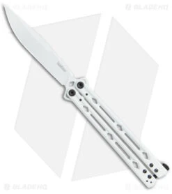 Kershaw Stormtrooper White Lucha Balisong Butterfly Knife (4.5" White) Blade HQ