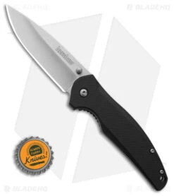 Kershaw Bowser Liner Lock Knife Black Nylon (3.25" Satin) -Knife Promotional Store Kershaw Bowser LLK Black Nylon 3in Satin BHQ 107942 td size