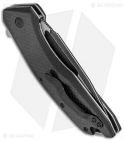Kershaw Flourish Assisted Opening Knife Carbon Fiber/G-10 (3.5" BlackWash) 3935 -Knife Promotional Store Kershaw Flourish CF G 10 Black Wash 3935 BHQ 52176 jr side
