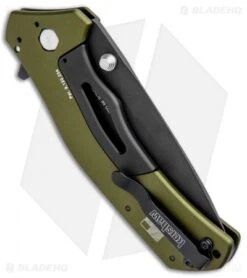 Kershaw Knockout Assisted Opening Knife Olive (3.25" Black) 1870OLBLK -Knife Promotional Store Kershaw Knockout Assited Olive Black 1870OLBLK BHQ 21525 jr side