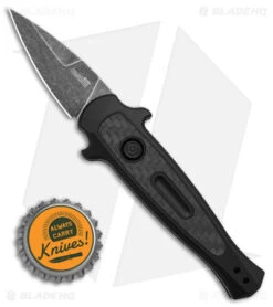 Kershaw Launch 12 CA Legal Mini Stiletto Automatic Knife Black/CF (1.9"Black SW) -Knife Promotional Store Kershaw Launch 12 CA Legal mini Stiletto Automatic Knife Black CF 1in Black SW BHQ 145122 td size