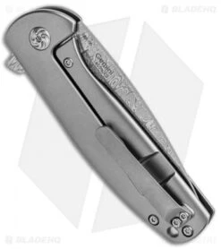 Kizer Laconico Gemini Frame Lock Knife (2.9" Odin Heim Damasteel) Ki2471D1 -Knife Promotional Store Kizer Laconico Gemini Odin Heim Damasteel Ki2471D1 BHQ 86608 jr side