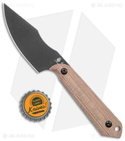 Kizer Maverick Customs Harpoon Mini 10V Fixed Blade Knife Micarta (3" Black) -Knife Promotional Store Kizer Maverick Customs Harpoon Mini Fixed Blade Natural Micarta Black BHQ 117261 jr bottlecap