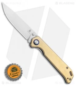 Kizer Vanguard Brass Begleiter Liner Lock Knife (3.5" Stonewash) -Knife Promotional Store Kizer Vanguard Brass Begleiter Liner Lock Knife 3.5 Stonewash BHQ 113210 LS Bottlecap