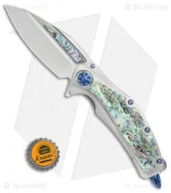 Marfione Custom Super Matrix-R Knife Titanium/Abalone (3.75" Mirror) -Knife Promotional Store Marfione Custom Super Matrix R ti abalone mirror BHQ 27860 er size