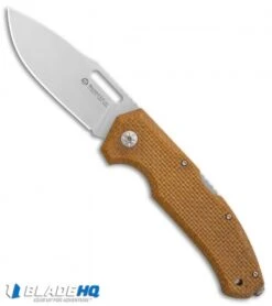 Knife Promotional Store 27 Maserin Nimrod Lockback Knife Desert Canvas Micarta (3.5" Stonewash) 480MD