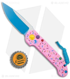 Microtech Exclusive Dessert Warrior LUDT Automatic Knife (3.4" Blue) -Knife Promotional Store Microtech Exclusive LUDT Dessert Warrior Blue BHQ 176596 jr bottlecap