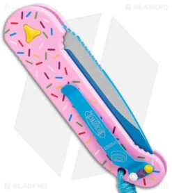 Microtech Exclusive Dessert Warrior LUDT Automatic Knife (3.4" Blue) -Knife Promotional Store Microtech Exclusive LUDT Dessert Warrior Blue BHQ 176596 jr side