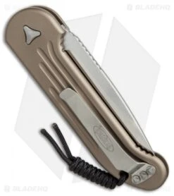 Microtech LUDT Automatic Knife Tan (3.4" Satin) 135-4TA -Knife Promotional Store Microtech LUDT tan satin 135 4TA BHQ 51950 er side