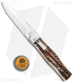 Mikov 241 Predator Lever Lock Bayo Automatic Knife Stag File Work (3.75" Satin) 9 Mikov 241 Predator Lever Lock Bayo Automatic Knife Stag File Work (3.75" Satin) -Knife Promotional Store Mikov 241 Predator LL Bayo Auto Stag File Work Satin BHQ 104172 jr bottlecap