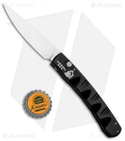 Piranha Virus Automatic Knife Black (3.25" Mirror) -Knife Promotional Store Piranha Virus Auto Black Mirror BHQ 27807 jr bottlecap