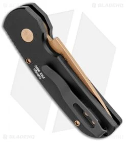 Pro-Tech Calmigo CA Legal Automatic Knife (1.9" Rose Gold) 2203 RG -Knife Promotional Store Protech Calmigo CA Legal Auto Rose Gold 2203 RG BHQ 92523 jr side 1