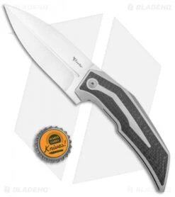Reate Knives Bharucha T4000 Frame Lock Knife Carbon Fiber/Ti (3.8" Satin) -Knife Promotional Store Reate Knives T4000 CF BHQ 100986 jr bottlecap