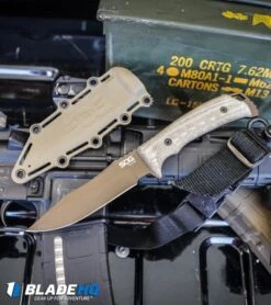 SOG Pillar Limited Fixed Blade Canvas Micarta (5" Bronze Cerakote) -Knife Promotional Store SOG Pillar Limited Fixed Blade Canvas Micarta Bronze Cerakote BHQ 94232 kp gun web