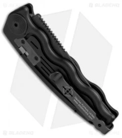 SOG Knives Mini SOG TAC Automatic Knife (3" Black) ST-11 -Knife Promotional Store SOG TAC Clip Point Mini Black ST 11 BHQ 3162 jr side