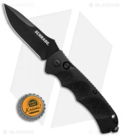 Schrade Extreme Survival Spear Point Automatic Knife (3.25" Black) SC60B -Knife Promotional Store Schrade Extreme Survival black BHQ 2747 er bottlecap