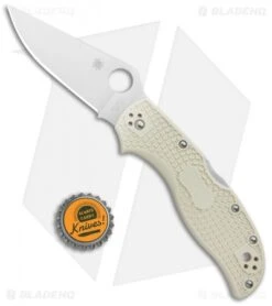 Spyderco Stretch 2 Sprint Run Lockback Knife Ivory FRN (3.4" Satin) C90FPIV2 -Knife Promotional Store Spyderco Stretch 2 Sprint Run LB Ivory FRN Satin C90FPIV2 BHQ 102057 jr bottlecap