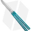 DoneSquid Industries Krake Raken V2.5 Bowie Balisong Knife Dual-Tone Teal (4.5") -Knife Promotional Store Squid Industries Krake Raken Bowie V2 5 Balisong Knife Teal 4in 5cm Dual Tone BHQ 139551 td jr