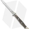 AGA Campolin 13" Picklock Automatic Italian Stiletto Ram Horn (6" Satin Bayo) -Knife Promotional Store aga 13in picklock ram bayo cm