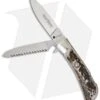 AKC Speed Hunter 2 Blade Automatic Italian Knife Stag Horn (3" Polish) -Knife Promotional Store akc speed hunter 2 blades