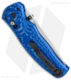 Benchmade Volli AXIS-Assist Knife Blue G-10 (3.26" Satin) 1000001-1601 -Knife Promotional Store benchmade volli 1000001 1601 side cm