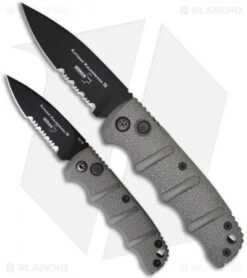 Boker Mini Kalashnikov Automatic Knife Gray (2.5" D2 Black Serr) -Knife Promotional Store boker kalashnikov mini 01kals73b size comparison