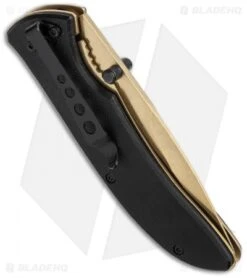 Boker Magnum Black Gold Spring Assisted Knife (3.25" Gold) 01RY111 -Knife Promotional Store boker magnum 01ry111 side