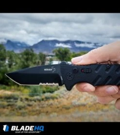 Boker Plus Strike Tanto Automatic Knife (3.25" Black Serr D2) -Knife Promotional Store boker plus strike auto BHQ 32038 dl 2