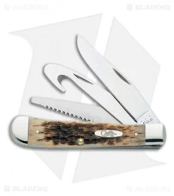 Case Hunter Trapper Pocket Knife 4.125" Amber Bone (6354GS SS) 00149