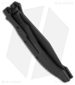 HTM Darrel Ralph AXD 5.5 Spring Assisted Knife (5.5" Black) -Knife Promotional Store hand tech made black flipper mfdraxd55dlcao closed side