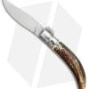Lepre 9" Sicilian Picklock Automatic Knife Stag Horn (3.7" Polish)