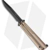 Microtech Tachyon III Balisong Butterfly Knife Tan (4.5" Black) -Knife Promotional Store microtech tachyon iii balisong tan black BHQ 78542 jr