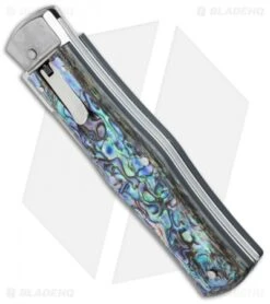 Mikov 241 Predator Leverlock Automatic Knife Abalone (3.75" Polish) -Knife Promotional Store mivoc auto pred abalone bottom cm