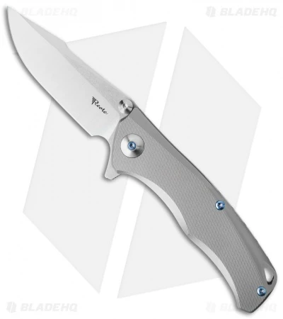 Reate Knives Torrent Flipper Frame Lock Knife Titanium (3.625" Satin/SW) RWL-34 3 Reate Knives Torrent Flipper Frame Lock Knife Titanium (3.625" Satin/SW) RWL-34