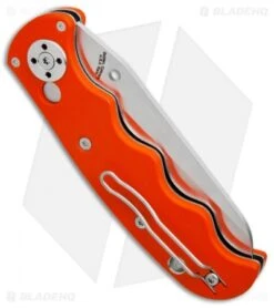 Spyderco Autonomy Automatic Knife Orange G-10 (3.75" Satin Serr) C165GSOR -Knife Promotional Store spyderco autonomy orange satin serr sc165gsor BHQ 34300 jr side