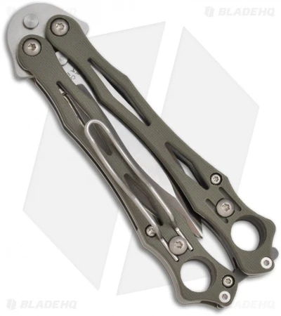 Spyderco SmallFly Foliage Green G10 Butterfly Knife Balisong Flipper B02GPFG 4 Spyderco SmallFly Foliage Green G10 Butterfly Knife Balisong Flipper B02GPFG - Image 2