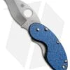 Spyderco Cricket Blue Nishijin Frame Lock Knife (1.9" Satin) C29GFBLP -Knife Promotional Store spyderco c29gfblp cricket blue nishijin